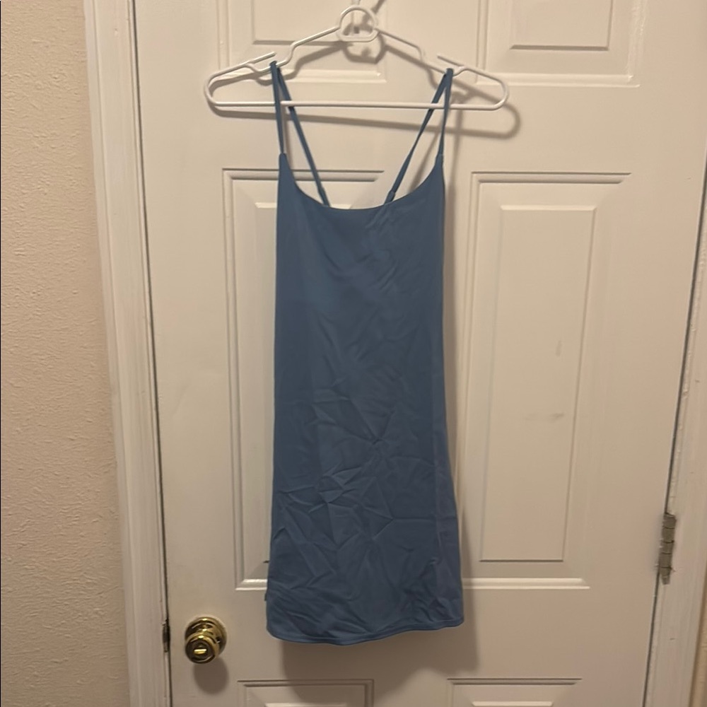 Blue Spaghetti Strap Dress